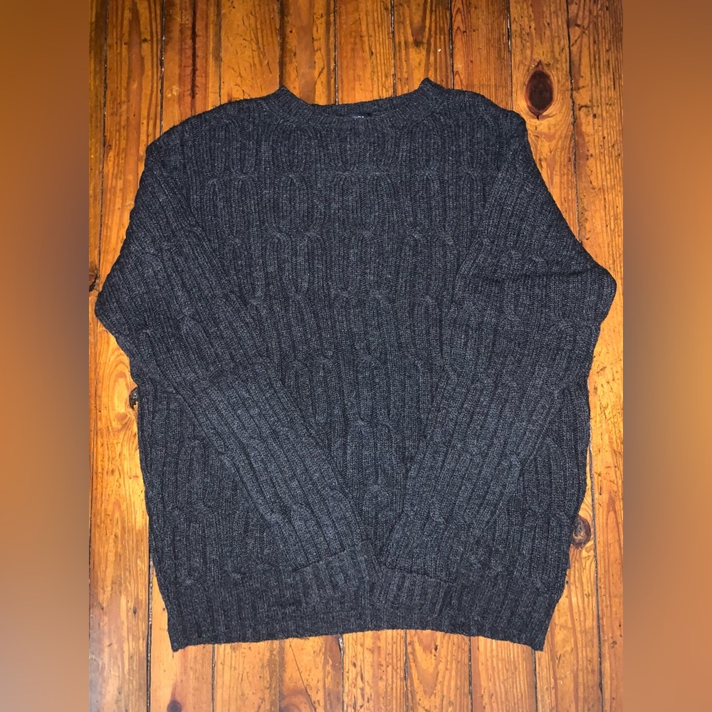 Nautica Men's Dark Gray Crewneck Sweater